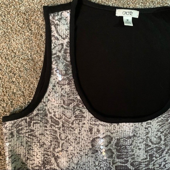 Cache | sequin animal print tank - Picture 4 of 7